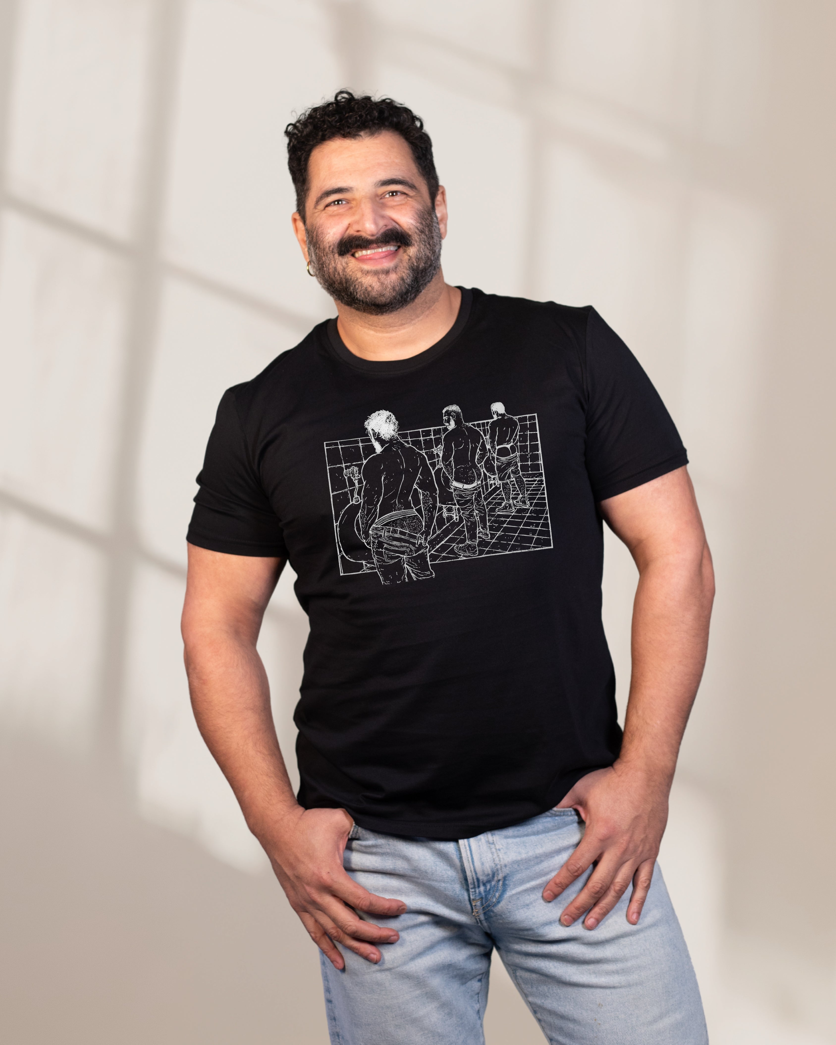 'Gone Cruising' - DEN X LOMAX - Regular Fit Tee - Black – Den Loungewear