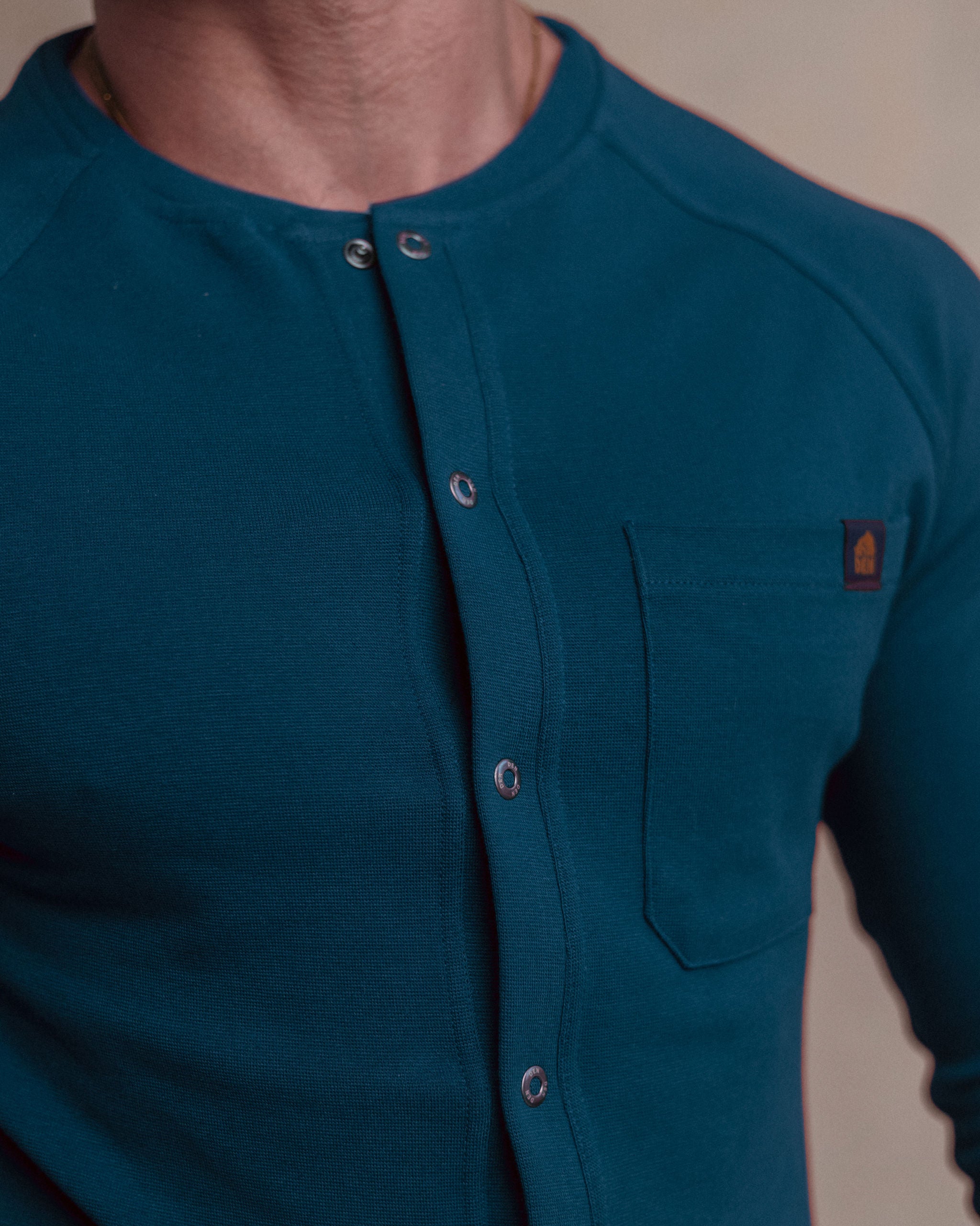 Long Sleeve Union Suit - Teal – Den Loungewear