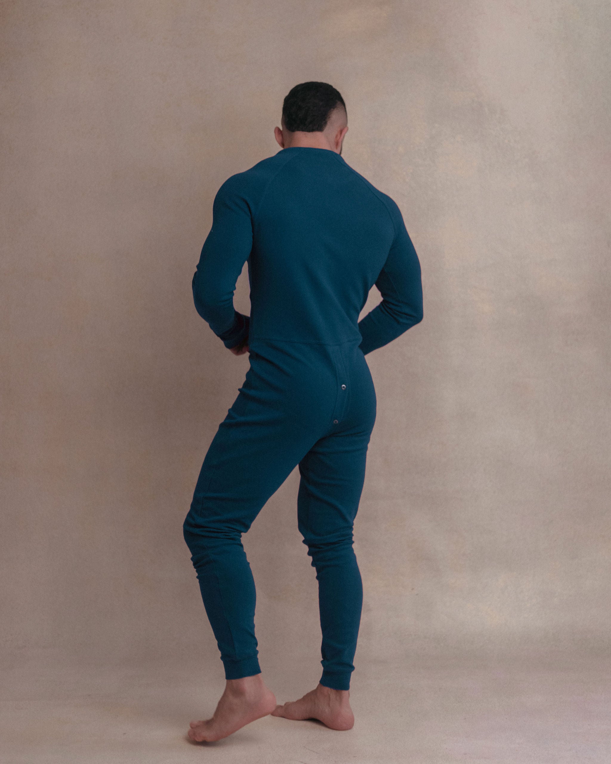 Long Sleeve Union Suit - Teal – Den Loungewear