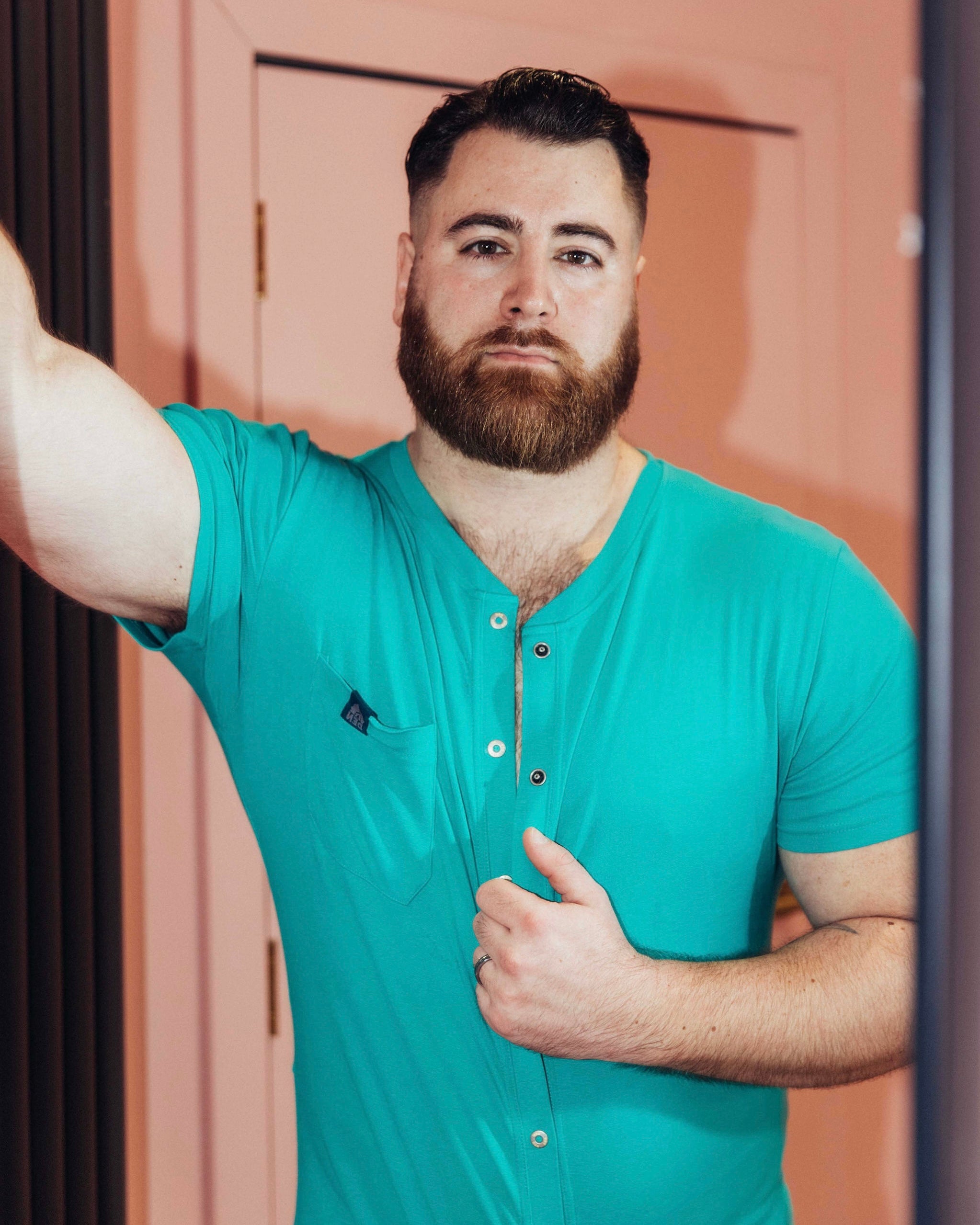 Short Sleeve Union Suit Mint Den Loungewear